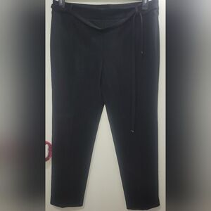NYC Womens Black Pull On Pants With A Belt